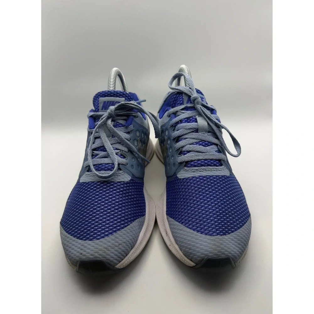 Nike Downshifter 7 Running Shoes Kids 4Y Blue Grey Good 869972-400 Mesh Sneaker